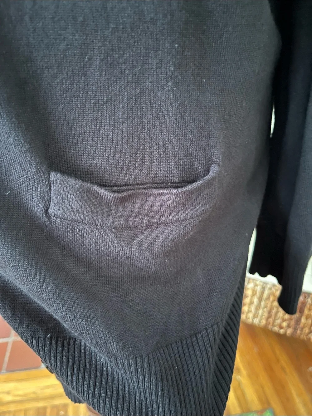 ELOQUII Black Lightweight Longline Cardigan | Size 18/20